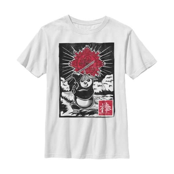 Boy_s Kung Fu Panda Bo Staff Woodcut T-Shirt