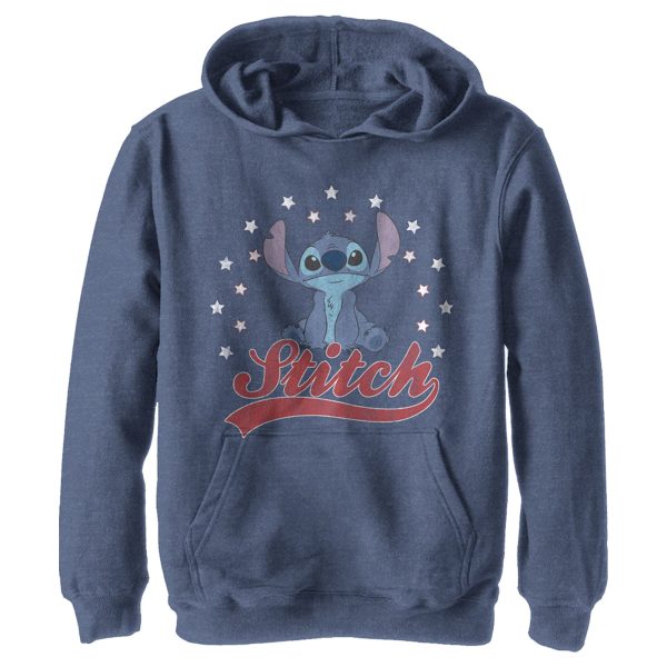 Boy_s Lilo & Stitch Red, White, and Blue Stars Pull Over Hoodie