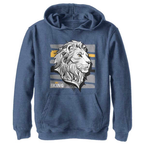 Boy_s Lion King Mufasa Stripe Profile Pull Over Hoodie