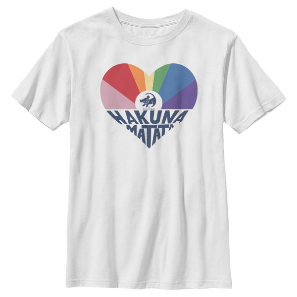 Boy_s Lion King Rainbow Hakuna Matata Heart T-Shirt