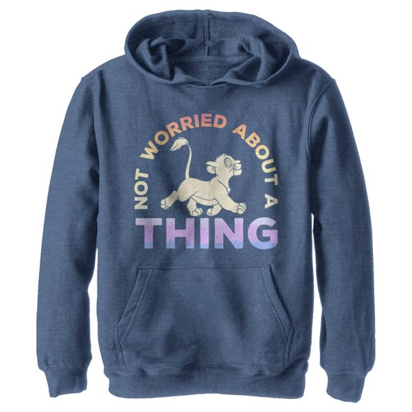 Boy_s Lion King Simba Not Worried Bout a Thing Pull Over Hoodie