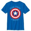 Boy_s Marvel Avengers Captain America Stars Stripes & Bravery T-Shirt