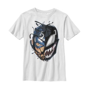Boy_s Marvel Captain America Venom Mask Symbol T-Shirt