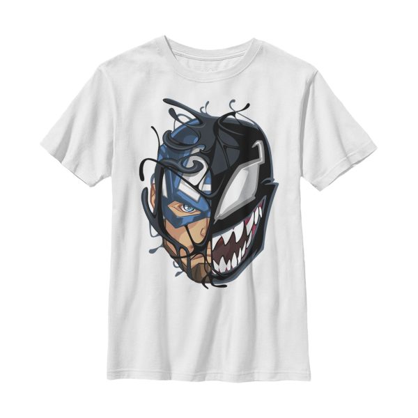 Boy_s Marvel Captain America Venom Mask Symbol T-Shirt