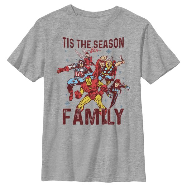 Boy_s Marvel Christmas Season for Family T-Shirt