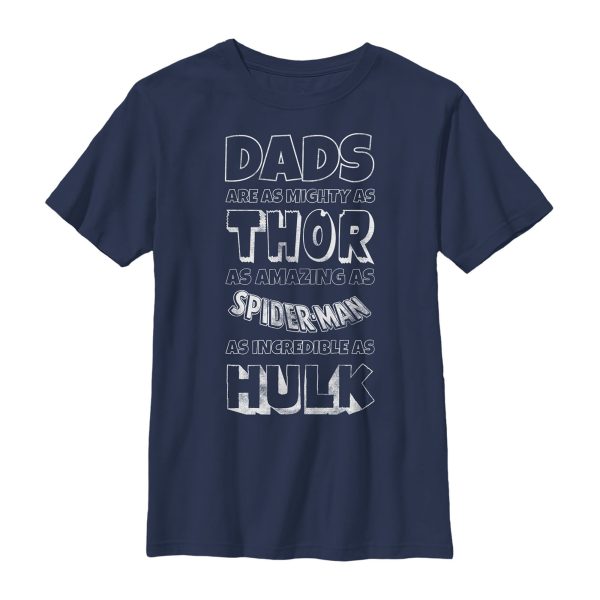 Boy_s Marvel Father_s Day Avengers Dad Traits T-Shirt