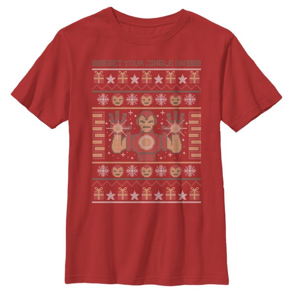 Boy_s Marvel Ugly Christmas Iron Man T-Shirt