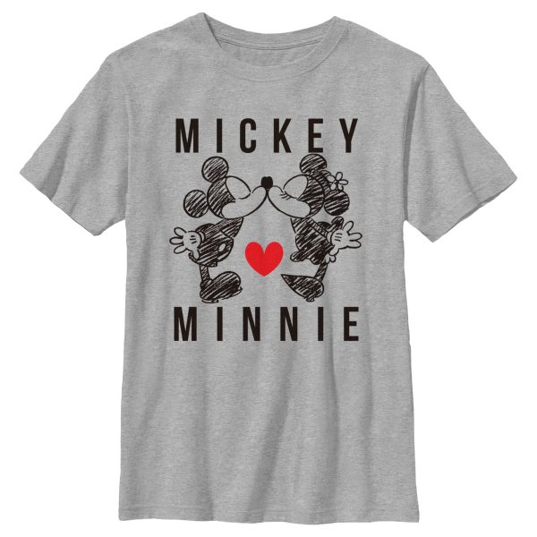 Boy_s Mickey & Friends Couple Sketch Kiss T-Shirt