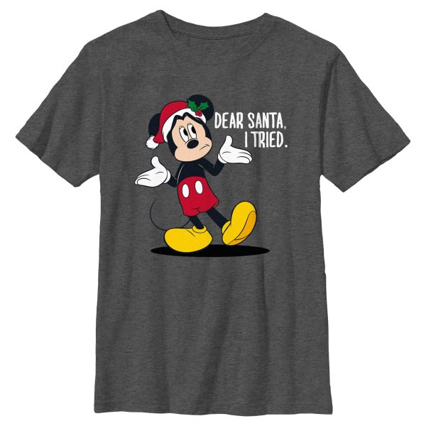 Boy_s Mickey & Friends Dear Santa I Tried T-Shirt