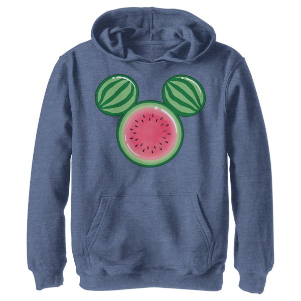 Boy_s Mickey & Friends Mickey Mouse Watermelon Silhouette Pull Over Hoodie