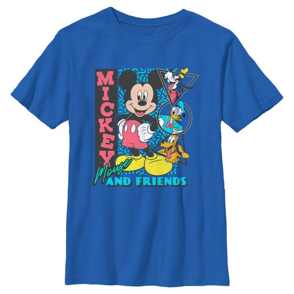 Boy_s Mickey & Friends Retro Shapes Group T-Shirt