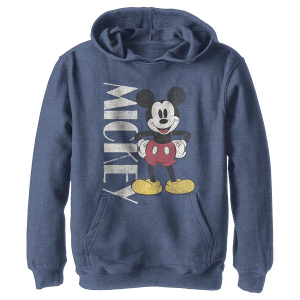 Boy_s Mickey & Friends _90s Mickey Mouse Distressed Pull Over Hoodie