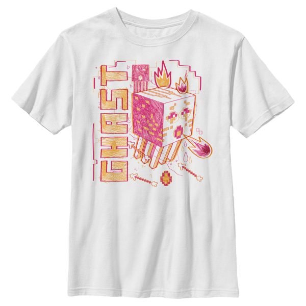 Boy_s Minecraft Ghast Sketch T-Shirt