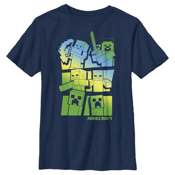 Boy_s Minecraft Steve and Alex Vs. Mobs T-Shirt