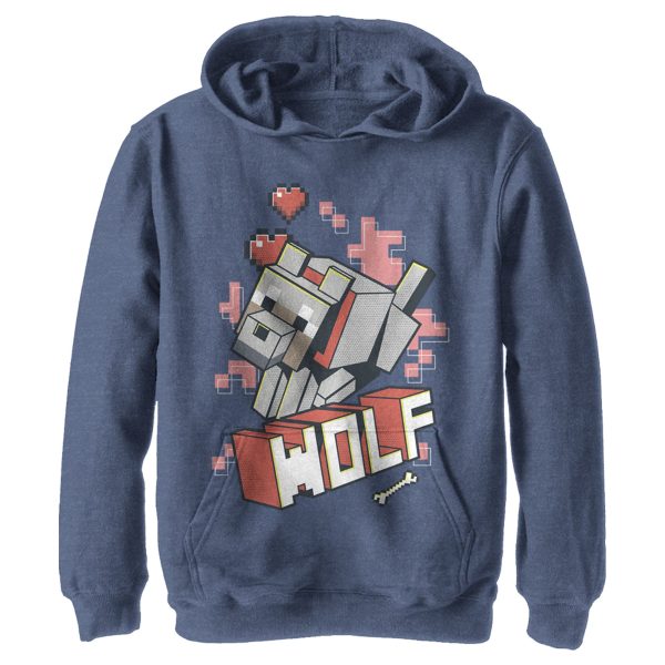 Boy_s Minecraft Wolf Pull Over Hoodie