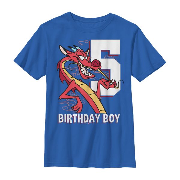 Boy_s Mulan Mushu 5th Birthday T-Shirt