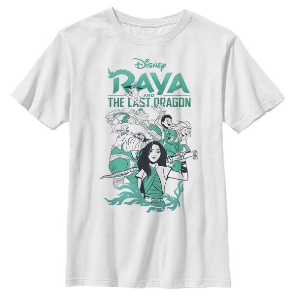 Boy_s Raya and the Last Dragon Characters in Action T-Shirt