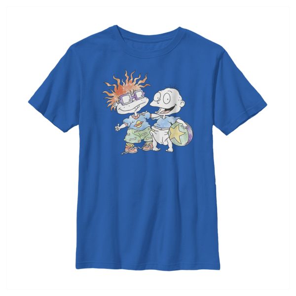 Boy_s Rugrats Chuckie & Tommy Watercolor T-Shirt