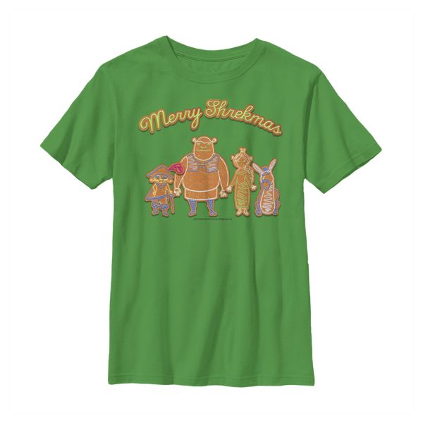 Boy_s Shrek Christmas Gingerbread Cookies T-Shirt