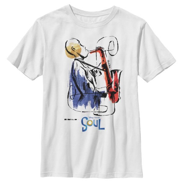 Boy_s Soul Watercolor Saxophonist T-Shirt