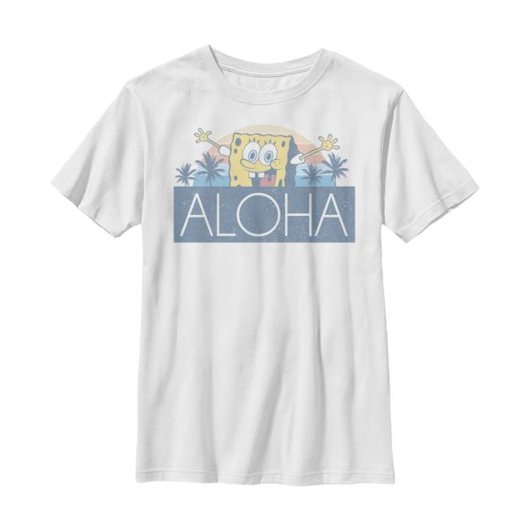 Boy_s SpongeBob SquarePants Aloha Sunset Block T-Shirt