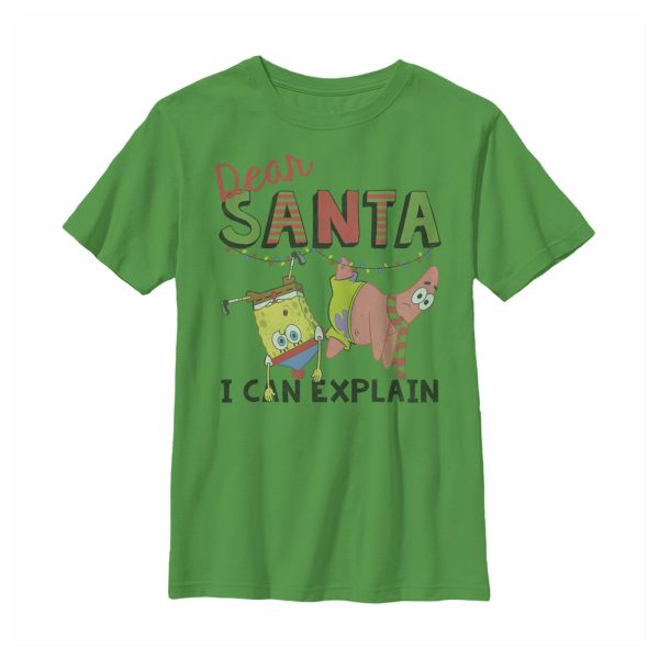 Boy_s SpongeBob SquarePants Christmas Santa Can Explain T-Shirt