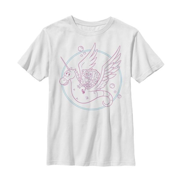 Boy_s SpongeBob SquarePants Seahorse Unicorn Ride T-Shirt