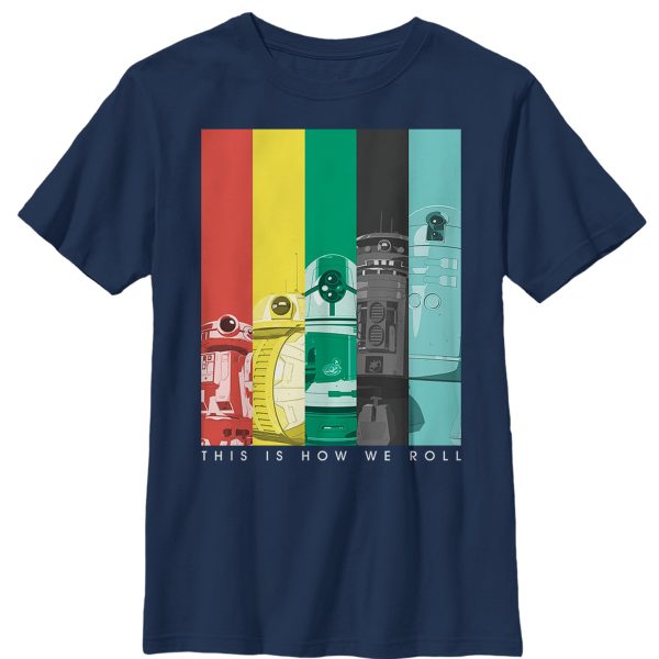 Boy_s Star Wars Resistance Droid Rainbow Rollers T-Shirt