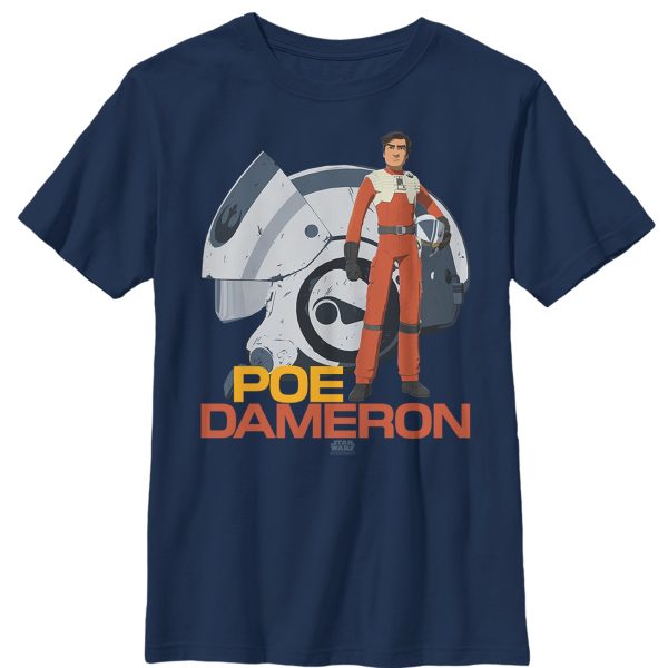 Boy_s Star Wars Resistance Poe Dameron Helmet T-Shirt