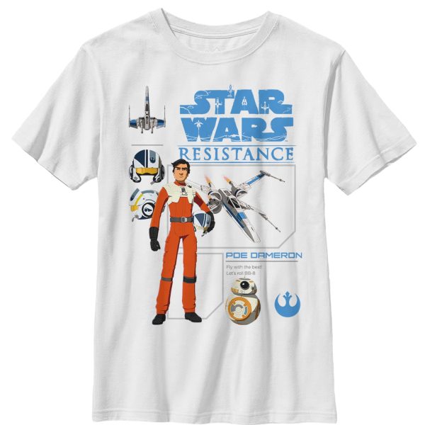 Boy_s Star Wars Resistance Poe Profile T-Shirt