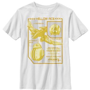 Boy_s Star Wars Resistance Yellow Ace Schematic Detail T-Shirt