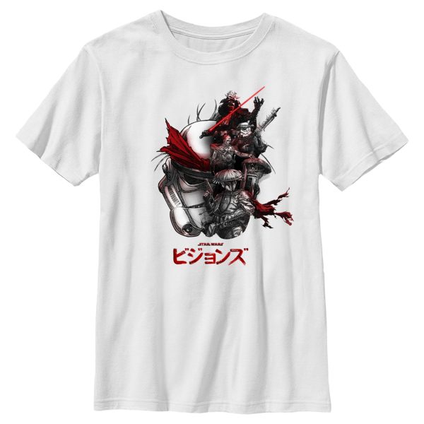 Boy_s Star Wars Visions Anime Faces T-Shirt