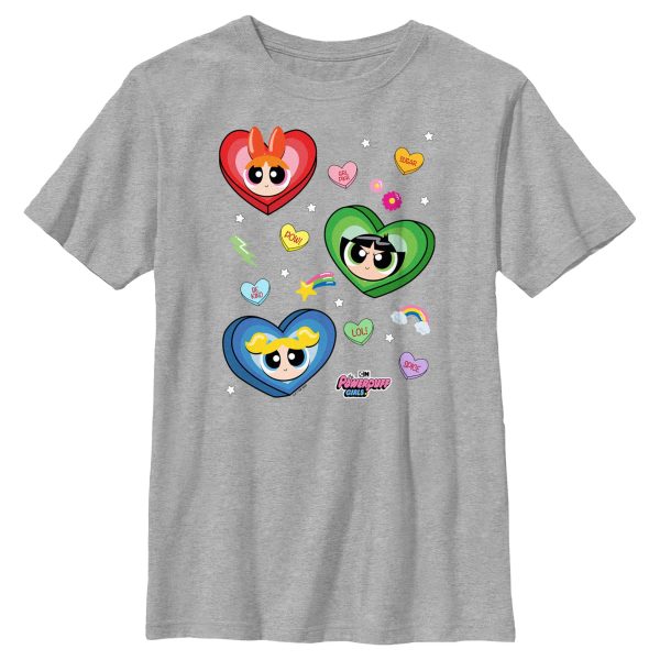 Boy_s The Powerpuff Girls Valentine_s Day Conversation Hearts T-Shirt