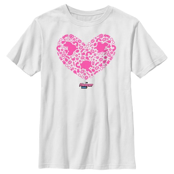 Boy_s The Powerpuff Girls Valentine_s Day Heart Silhouettes T-Shirt