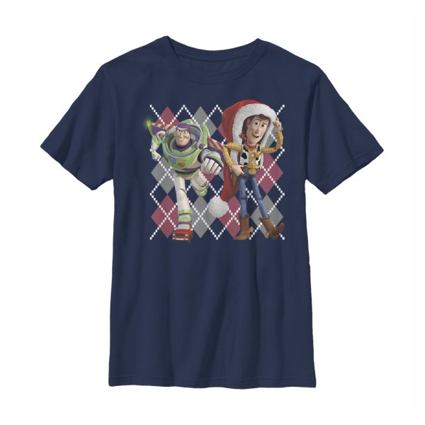 Boy_s Toy Story Christmas BFF Argyle Print T-Shirt