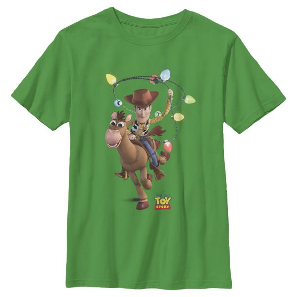 Boy_s Toy Story Christmas Light Woody Lasso T-Shirt