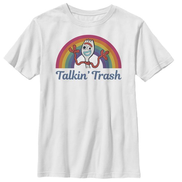 Boy_s Toy Story Forky Talkin_ Trash Rainbow T-Shirt