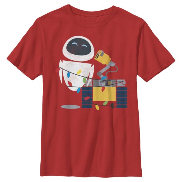 Boy_s Wall-E Eve Christmas Lights T-Shirt