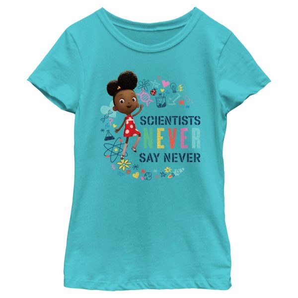 Girl_s Ada Twist, Scientist Never Say Never T-Shirt