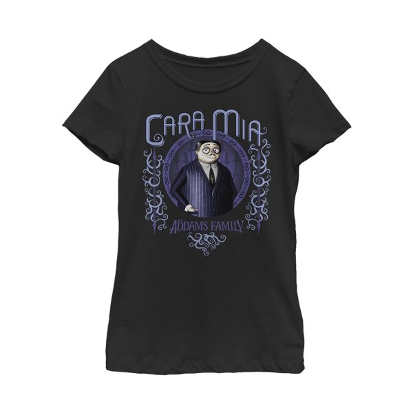 Girl_s Addams Family Gomez Cara Mia Portrait T-Shirt