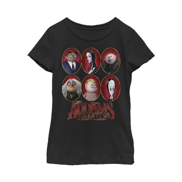 Girl_s Addams Family Portrait Panels T-Shirt