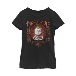 Girl_s Addams Family Pugsley Fire in the Hole T-Shirt