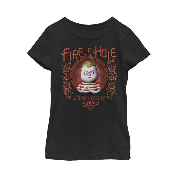 Girl_s Addams Family Pugsley Fire in the Hole T-Shirt