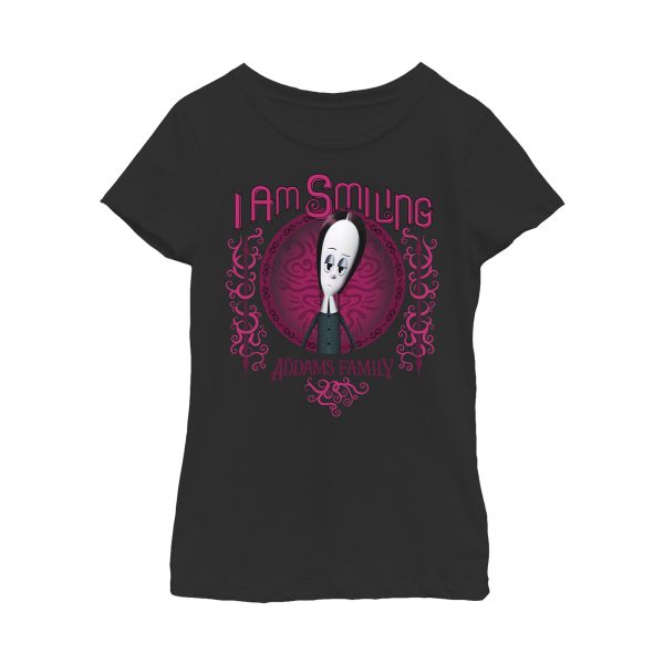 Girl_s Addams Family Wednesday I Am Smiling T-Shirt