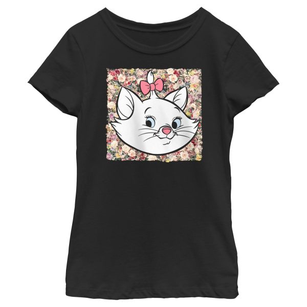 Girl_s Aristocats Marie In A Bed Of Flowers Cuteness Stare T-Shirt