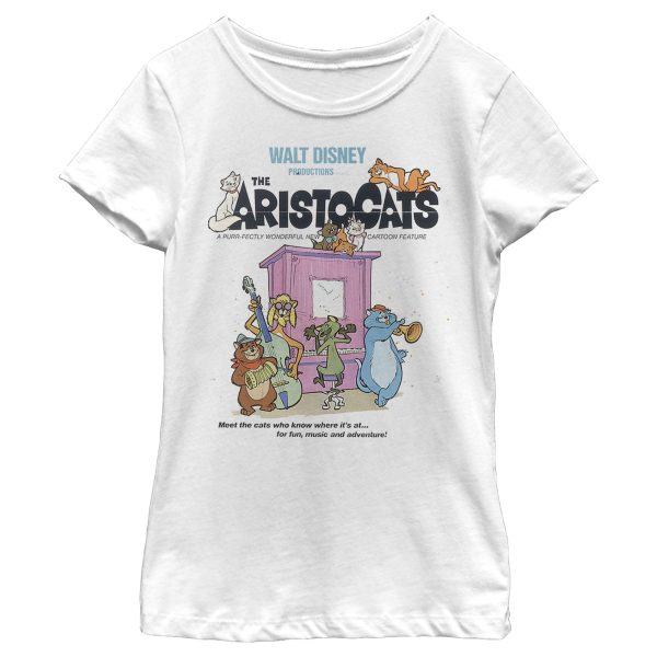 Girl_s Aristocats Movie Poster Meet The Cats T-Shirt