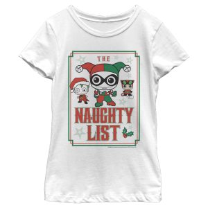 Girl_s Batman Christmas Naughty List T-Shirt