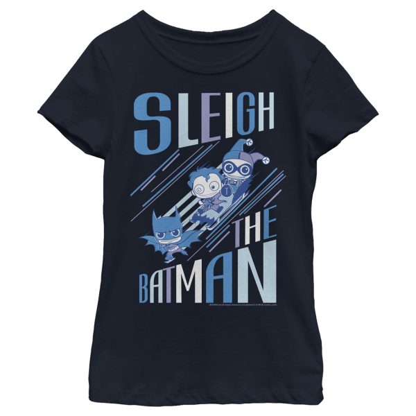 Girl_s Batman Christmas Sleigh the Hero T-Shirt