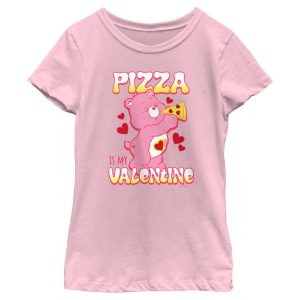 Girl_s Care Bears Pizza Is My Valentine Love-A-Lot Bear T-Shirt