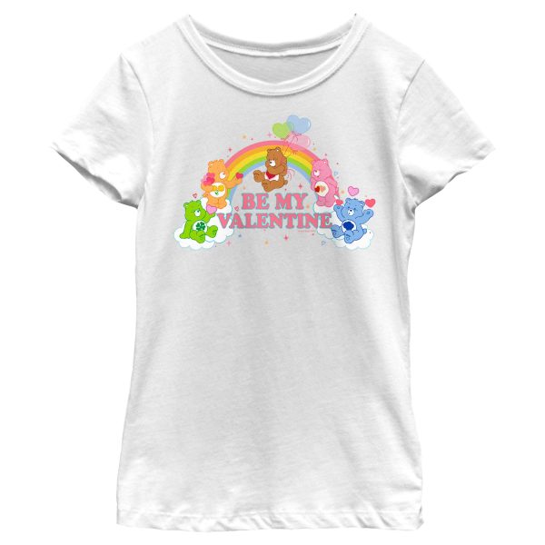 Girl_s Care Bears Valentine_s Day Be My Valentine Rainbow T-Shirt